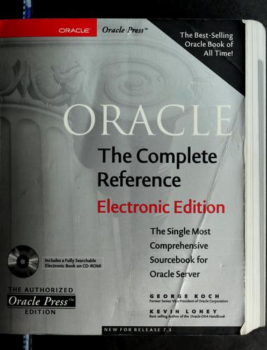 Oracle: The Complete Reference, Electronic Edition: the complete reference