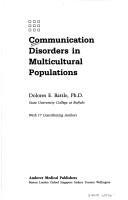 Communication Disorders In Multicultural Populations