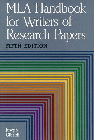 MLA Handbook For Writers Of Research Papers, Fifth Edition