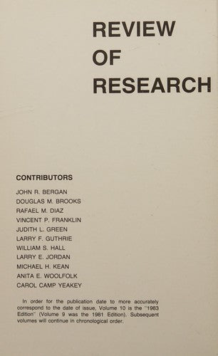 Review Of Research In Education