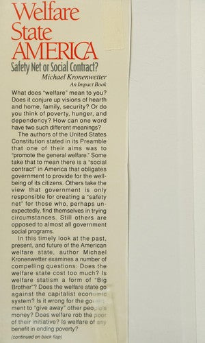 Welfare State America: safety net or social contract?