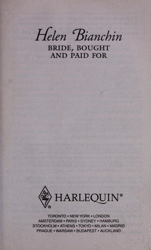 Bride, Bought And Paid For (Harlequin Presents)